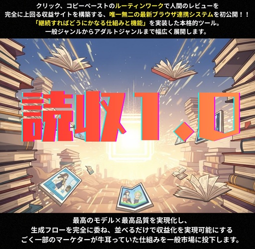 【徹底検証】読収（どくしゅう）レビュー！WP不要・読まずに稼ぐAI同人アフィリエイトの衝撃と限定特典